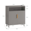SoBuy FSB73-HG Mueble Entrada Recibidor Aparador Cocina con 2 Puertas y 1 Estante