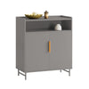 SoBuy FSB73-HG Mueble Entrada Recibidor Aparador Cocina con 2 Puertas y 1 Estante