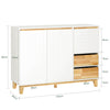 SoBuy FSB75-WN Aparador de Cocina Buffet para Entrada con 3 Puertas y 2 Cajones