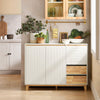 SoBuy FSB75-WN Aparador de Cocina Buffet para Entrada con 3 Puertas y 2 Cajones