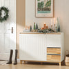 SoBuy FSB75-WN Aparador de Cocina Buffet para Entrada con 3 Puertas y 2 Cajones
