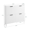 Preventa-SoBuy FSR100-W Zapatero con 4 solapas 100 x 19 x 91 cm Blanco