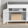 Preventa-SoBuy FSR102-W Banco Zapatero con 2 Puertas Blanco 90 x 33 x 50 cm