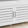 Preventa-SoBuy FSR102-W Banco Zapatero con 2 Puertas Blanco 90 x 33 x 50 cm
