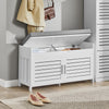 Preventa-SoBuy FSR102-W Banco Zapatero con 2 Puertas Blanco 90 x 33 x 50 cm