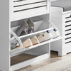 SoBuy FSR108-W Zapatero con 3 solapas y 2 Ganchos