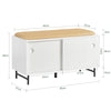 SoBuy FSR116-W Banco Zapatero con Puertas Correderas