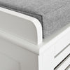 SoBuy FSR23-K-W+FRG282-WMueble recibidor Zapatero con Perchero Gris+Blanco