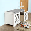 SoBuy FSR23-K-W+FRG178-W Set de 1 Banco Zapatero + 1 Perchero Blanco