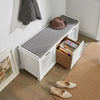 SoBuy FSR23-W+FRG282-WMueble recibidor Zapatero con Perchero Gris+Blanco