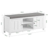SoBuy FSR35-W+FRG282-W Mueble recibidor Zapatero con Perchero Gris+Blanco