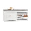 SoBuy FSR64-W Zapatero Banco con 2 solapas Recibidores de Entrada 104x24x52cm Blanco
