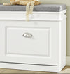 SoBuy FSR64-W Zapatero Banco con 2 solapas Recibidores de Entrada 104x24x52cm Blanco