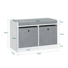 SoBuy FSR65-K-DG Banco Zapatero con 2 cajones