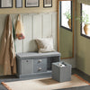 SoBuy FSR66-DG Banco Zapatero con 2 cajones y 2 cestas 100 x 35 x 50 cm Gris