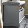 SoBuy FSR67-DG Zapatero Banco con 3 Cajones y 2 Estantes 95 x 35 x 49 cm Gris