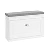 SoBuy FSR82-L-W Banco Zapatero con 1 puerta Ancho 75cm Blanco