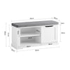 SoBuy FSR84-W+FRG282-W Mueble recibidor Zapatero con Perchero Gris+Blanco