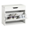 Preventa-SoBuy FSR95-W Banco Zapatero con 1 solapas Blanco 60x30x50cm