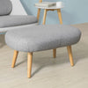 SoBuy FST63-HG Sillón con Taburete Reposapiés Gris