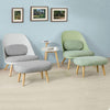 SoBuy FST63-GRSillón con Taburete Reposapiés Verde
