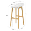 SoBuy FST76-W Taburetes de Bar H 87 cm Blanco