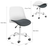 SoBuy FST87-W Silla ergonómica de Oficina con Respaldo Plegable