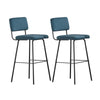 SoBuy FST90-Bx2Set de 2 taburetes de Bar con Respaldo y Reposapiés Azul