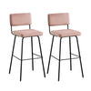 SoBuy FST90-Px2 Set de 2 taburetes de Bar con Respaldo y Reposapiés Rosa