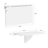 SoBuy FWT03-W Mesa plegable de Pared para comedor, dormitorio, escritorio 60x40cm Blanco