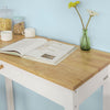 SoBuy FWT50-WN Mueble de bar 2 Taburetes y 1 Mesa Blanco/Natural