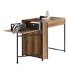 SoBuy FWT96-PF Mesa de Bar con 1 Tablero Plegable, 2 cajones y Baldas