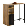 SoBuy FWT97-PF Mesa Alta de Bar con Soporte para Vasos y Vino