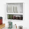 SoBuy KCR04-W Escurreplatos de Pared Blanco
