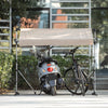 SoBuy KLS13 Refugio para Bicicletas al Aire Libre Biege 190 x 136 x 160 cm
