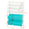 SoBuy KMB07-B Librería Infantil con 3 bandejas y 4 cajones