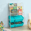 SoBuy KMB07-B Librería Infantil con 3 bandejas y 4 cajones