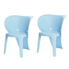 SoBuy KMB12-Bx2 Set de 2 Silla Infantil con diseño de Elefante Azul