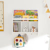 SoBuy KMB46-W Librería infantil de Pared con 3 Compartimentos y 3 Ganchos