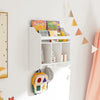 SoBuy KMB46-W Librería infantil de Pared con 3 Compartimentos y 3 Ganchos