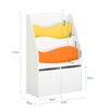 SoBuy KMB65-W Librería Infantil con 4 Estantes y 2 Cajas con Ruedas