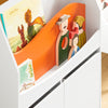SoBuy KMB65-W Librería Infantil con 4 Estantes y 2 Cajas con Ruedas