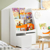SoBuy KMB65-W Librería Infantil con 4 Estantes y 2 Cajas con Ruedas