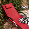 SoBuy OGS38-R Tumbona de jardín Roja