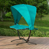 SoBuy OGS51-TB Hamaca jardín individual con Parasol para Patio Trasero Playa