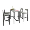 Preventa-SoBuy OGT14-HG Mesa Alta de Bar y Taburetes X4 con Respaldos Gris