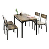 SoBuy OGT28-N+FST72-Nx4 Set de Mesa y Sillas x4 de Comedor Medera natural