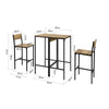 SoBuy OGT42-F Mesas Altas de Bar x2 y Taburetes x2 estilo industrial