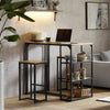 SoBuy OGT43-F Mesa Alta de Bar y 2 Taburetes estilo industrial