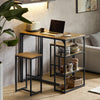 SoBuy OGT43-F Mesa Alta de Bar y 2 Taburetes estilo industrial